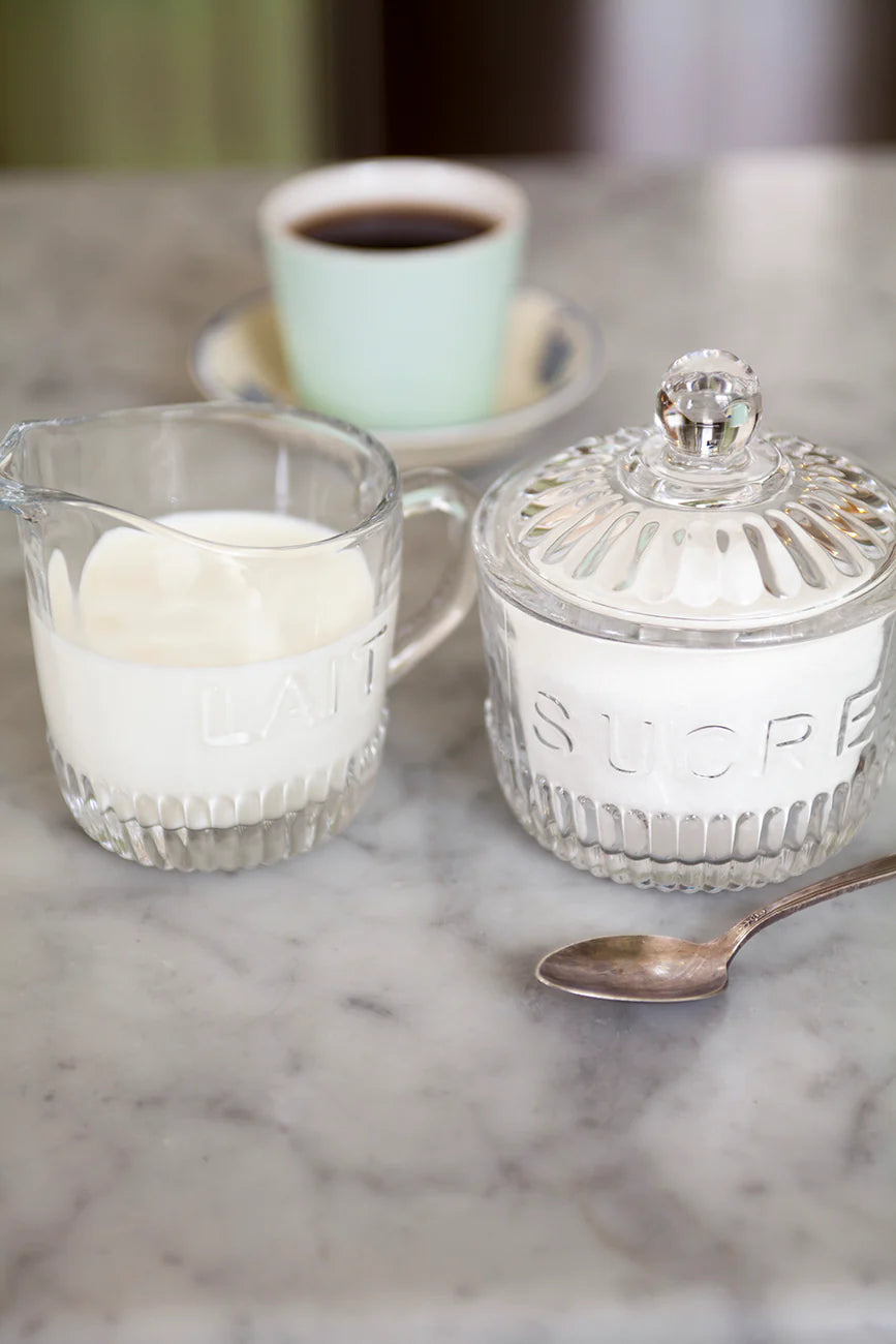 Glass Sucre Bowl with Lid