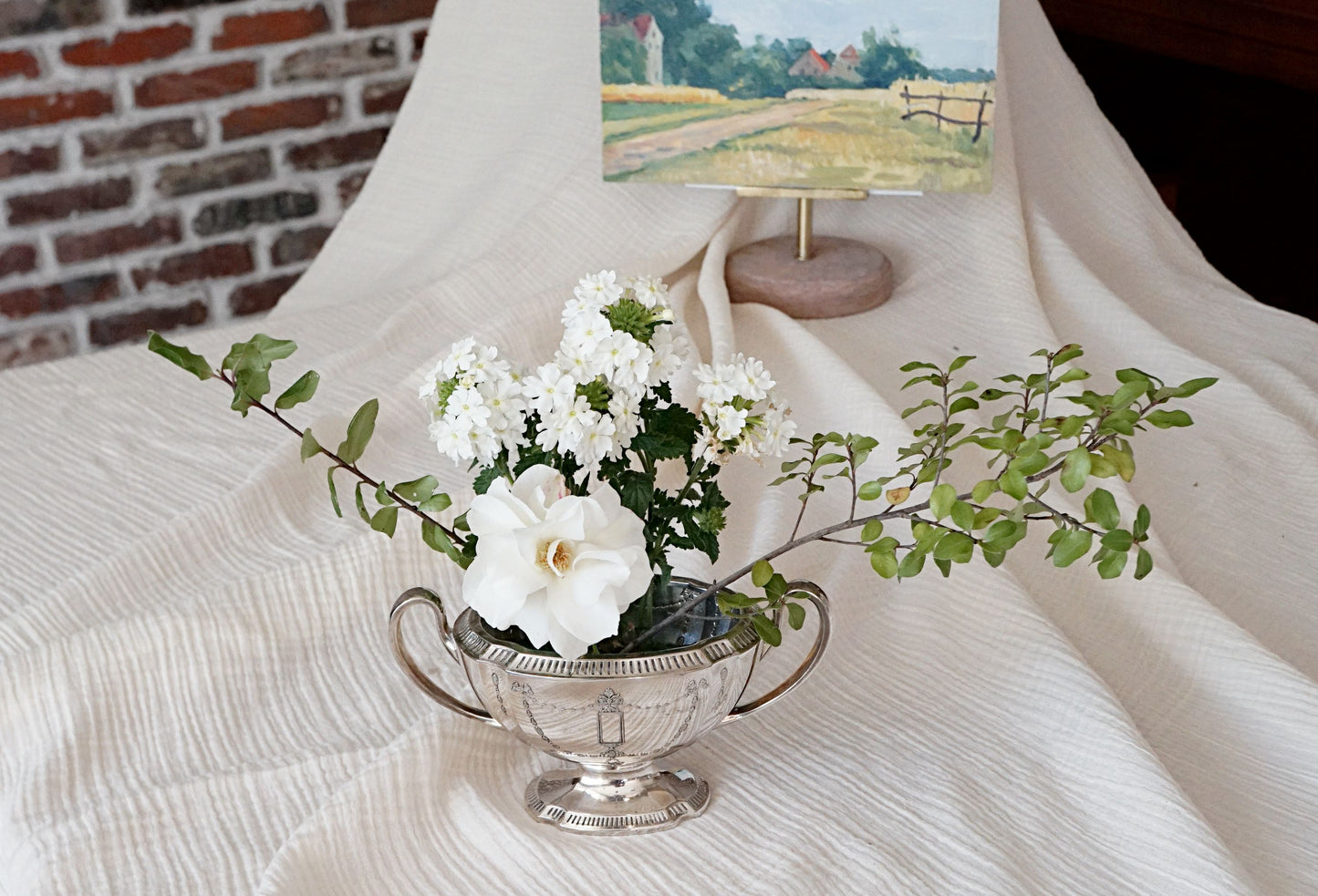 Marie Vintage Silver Plated Vase