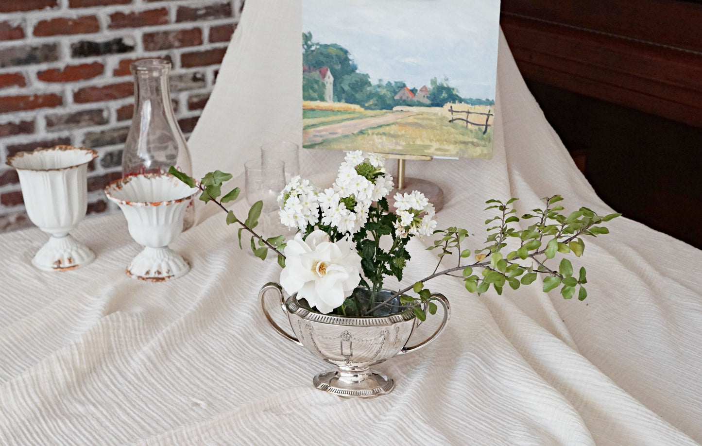 Marie Vintage Silver Plated Vase