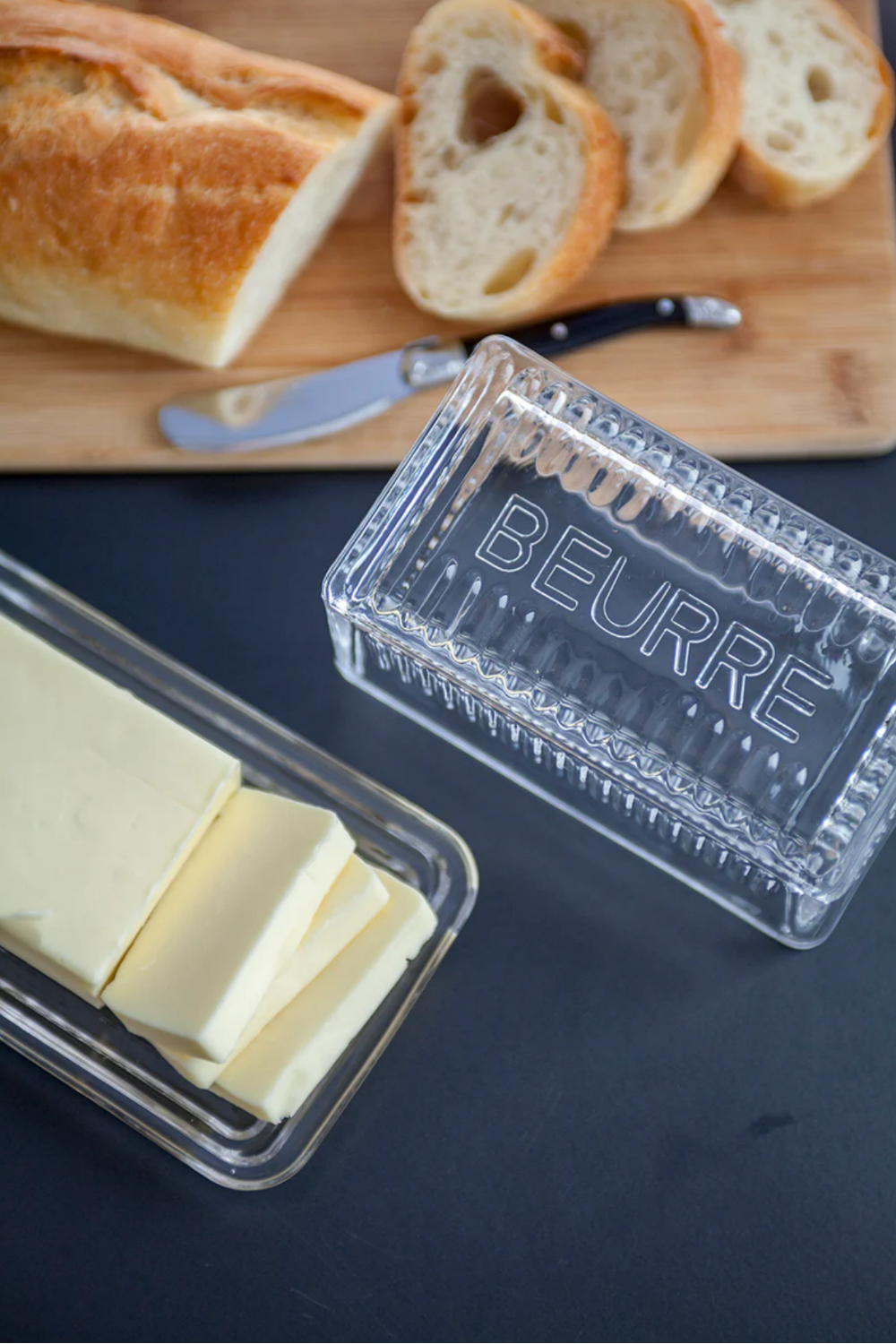 French style butter dish with lid