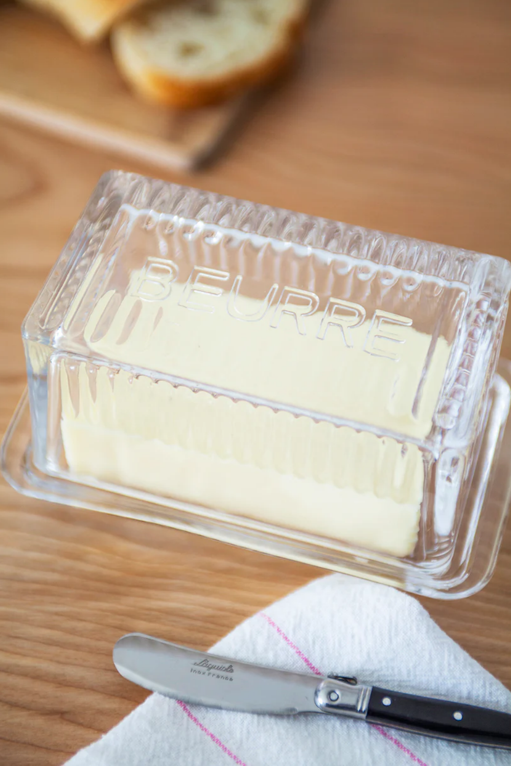 French style butter dish with lid