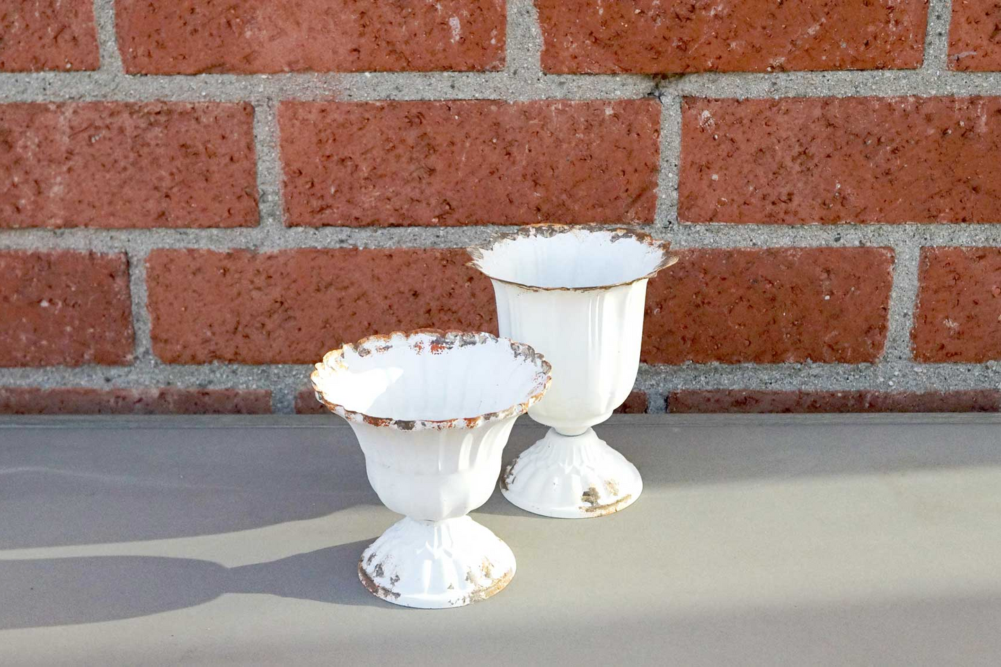 Rustic fluted vase set