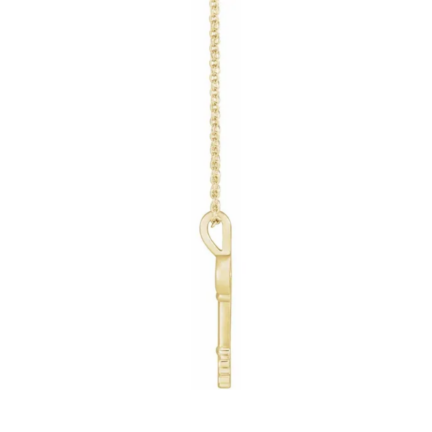 14k gold key pendant necklace