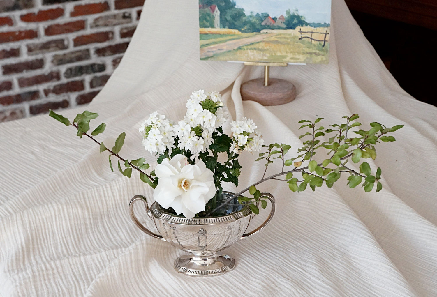 Marie Vintage Silver Plated Vase